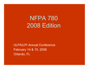 NFPA 780 2008 Edition - Lightning Protection Institute