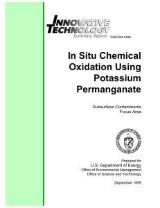 In Situ Chemical Oxidation Using Potassium Permanganate - CLU-IN