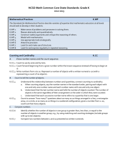 NCSD 2012-2013 K-5 Math Standards