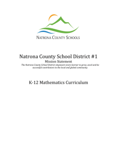 Math Curriculum - Natrona County Schools