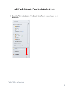 Add Public Folder to Favorites in Outlook 2010