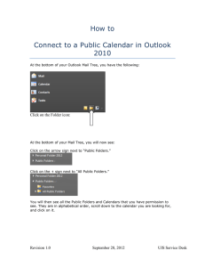 How to Connect to a Public Calendar in Outlook 2010