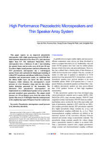 High Performance Piezoelectric Microspeakers and