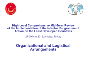 Turkish Mission Logistics Briefing: Organizational