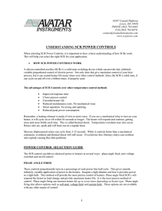UNDERSTANDING SCR POWER CONTROLS