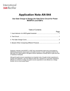 Use Gate Charge to Design the Gate Drive Circuit