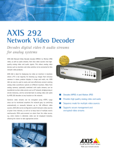 AXIS 292 Network Video Decoder