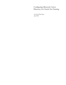 Configuring Microsoft Active Directory for Oracle Net Naming