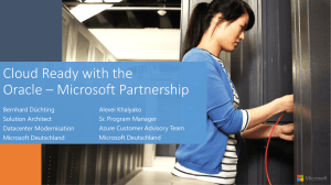 Cloud Ready with the Oracle – Microsoft Partnership