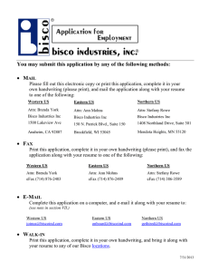 Bisco Application - Bisco Industries