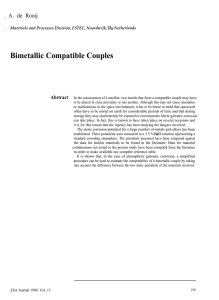 Bimetallic Compatible Couples - ESMAT