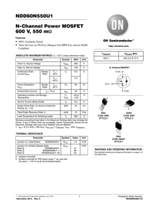 NDD60N550U1 - N-Channel Power MOSFET