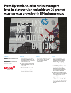 HP Indigo 7600 Digital Press | IT case study | Press Up | HP