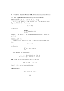 7 Various Applications of Rational Canonical Forms