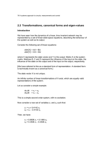2.2 Transformations, canonical forms and eigen