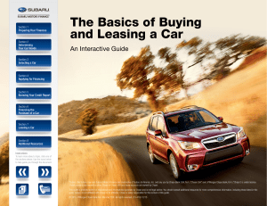 Subaru Motors Finance | Buying Guide