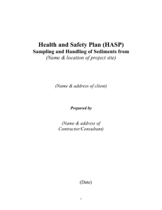 Health and Safety Plan (HASP)
