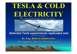 Tesla and cold electricity