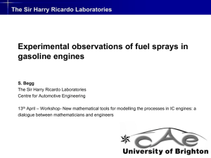 Experimental observations of fuel sprays in gasoline engines
