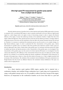 Ultra-high speed PIV measurement for gasoline spray ejected from a