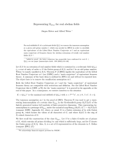 Representing Ω(l∞) for real abelian fields