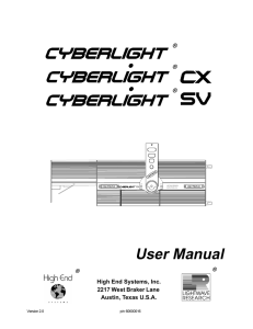 User Manual - High End Systems