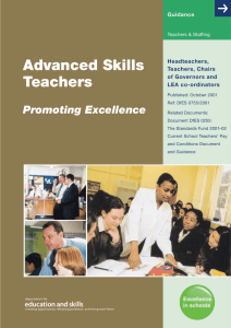 Advanced Skills Teachers - Department for Education