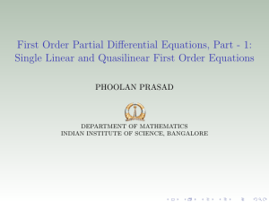 First Order Partial Differential Equations, Part - 1