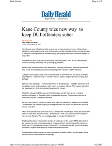 Kane County tries new way to keep DUI offenders sober