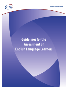 Guidelines for the Assessment of English Language