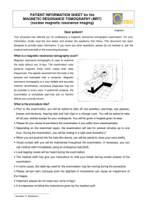 nuclear magnetic resonance imaging