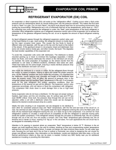 refrigerant evaporator (dx) coil