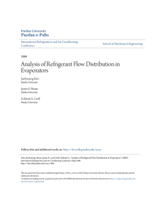 Analysis of Refrigerant Flow Distribution in Evaporators