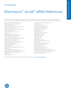 Dharmacon™ Accell™ siRNA References