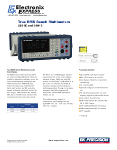 True RMS Bench Multimeters