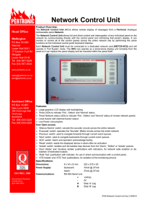 Network Control Unit - Pertronic Industries Ltd