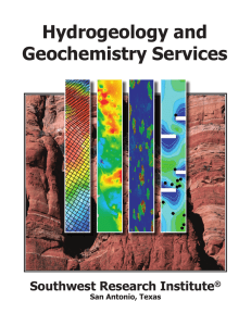 Hydrogeology and Geochemistry Services