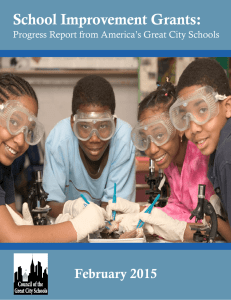 School Improvement Grants: Progress Report from America`s Great