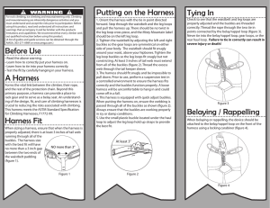 A Harness Putting on the Harness Harness Fit Tying In Belaying