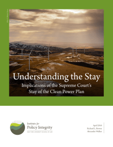 Understanding the Stay - Institute for Policy Integrity