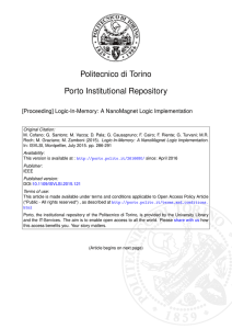 Logic-In-Memory: A NanoMagnet Logic Implementation