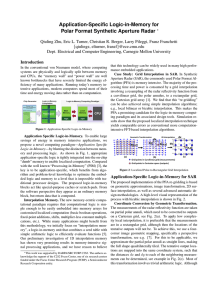 Application-Specific Logic-in-Memory for Polar Format Synthetic