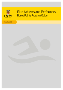 the 2017 UNSW EAP Bonus Points guide