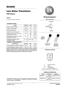 BC560C - PNP Low Noise Transistors