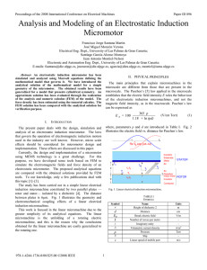 Analysis and Modeling of an Electrostatic Induction Micromotor