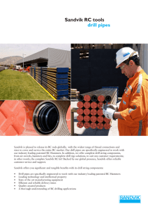 Sandvik RC tools drill pipes - Sandvik Mining and Construction