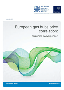 European gas hubs price correlation – barriers to convergence