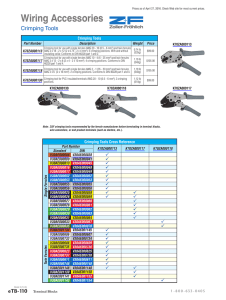 Wire End Crimping Tools Technical Specs