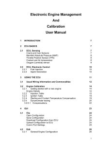 Electronic Engine Management And Calibration User Manual