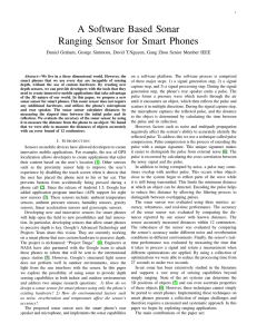 A Software Based Sonar Ranging Sensor for Smart Phones